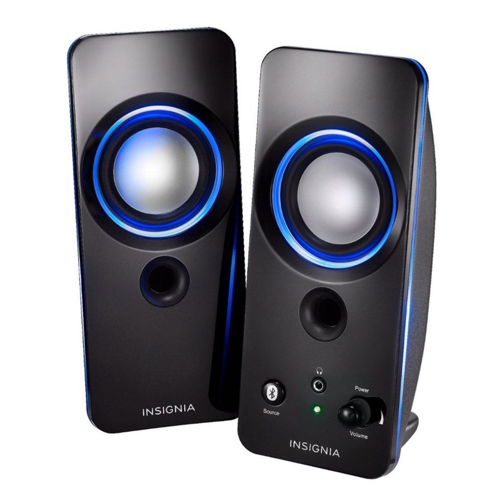 Insignia 2.0 Bluetooth Lighted Speaker System - Black